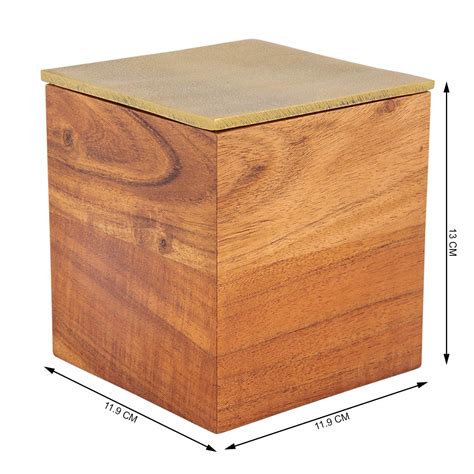 Buy Chloe Wooden Cotton Box - IAAH