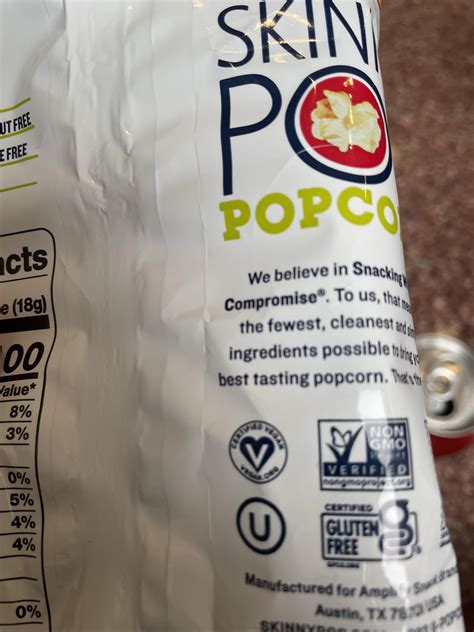 Skinny Pop white cheddar popcorn is vegan : r/mildlyinteresting
