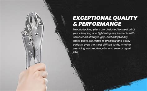 Taparia 1641-10 / 1641N-10 inch 250 mm Curved Jaw Locking Pliers mole ...