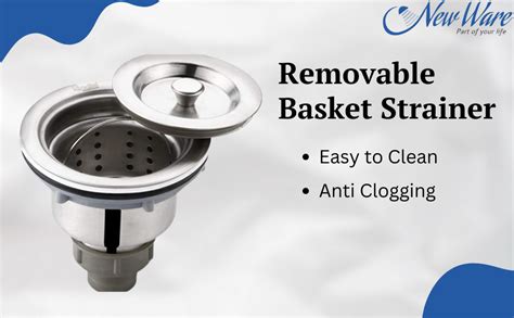 NEW WARE® 4-Inch PVC Two-Way Kitchen Sink Coupling with Steel Jali ...