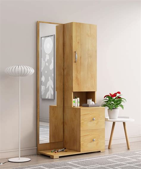 Bniture Wooden Dressing Table For Bedroom With 2 Drawer, Mirror And ...
