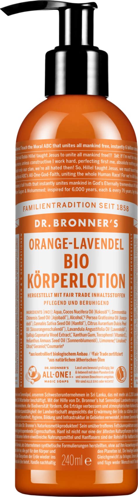 Körperlotion Orange-Lavendel, Bio, 240 ml - DR. BRONNER'S - VitalAbo