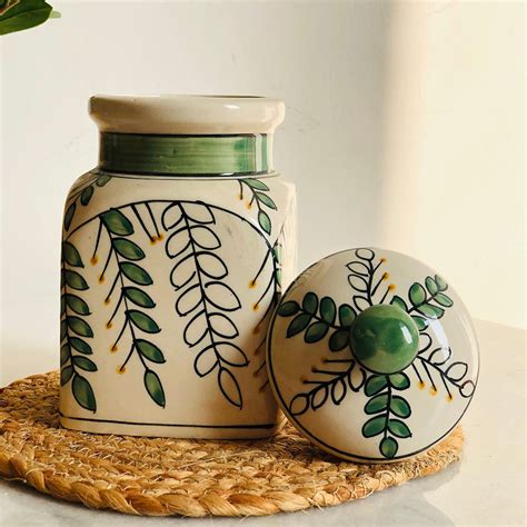 Lawei 2 Pack Ceramic Food Storage Jar with Airtight Seal Bamboo Lid ...