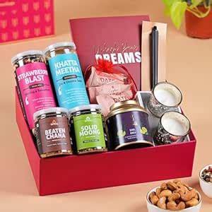 Omay Foods 13_Pcs Happy Hearts Healthy Gift Hamper | Snacks, Chocolate ...