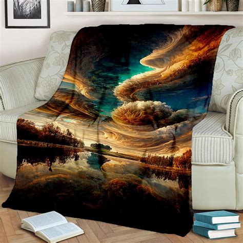 Dream Natural Tornado Cloud Twister Blanket Soft Throw Blanket for Home ...