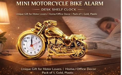Buy Xtore Mini Motorcycle Bike Alarm Desk Shelf Clock, Unique Gift for ...