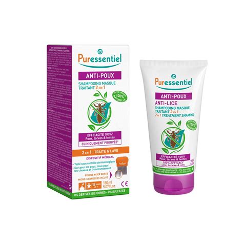 Buy Puressentiel Anti-Lice Treatment Shampoo 150ml + Comb online at ...