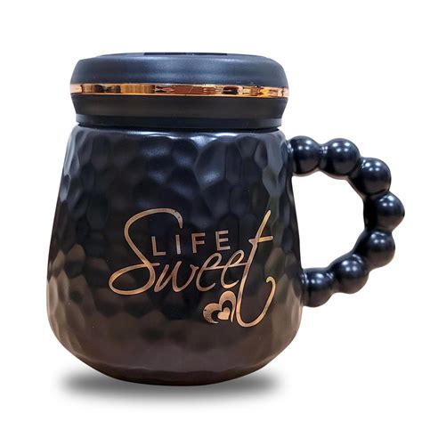 Buy KRESHU Sweet Life Printed Ceramic Design Milk Coffee Mugs with ...