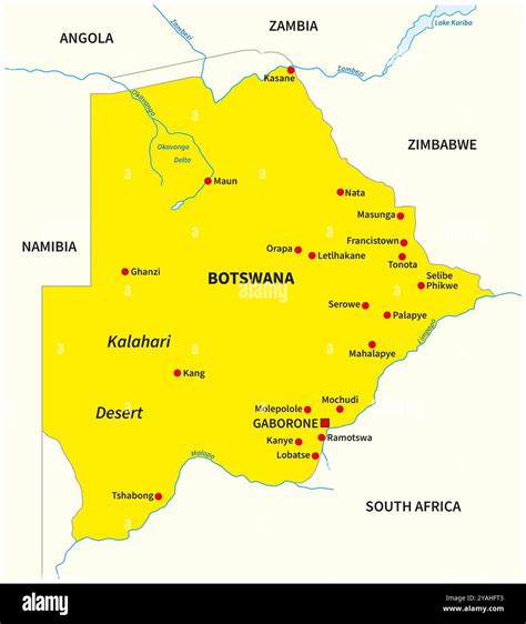 Namibia botswana africa map hi-res stock photography and images - Alamy