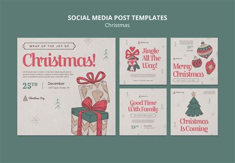 Christmas celebration instagram posts | Free PSD