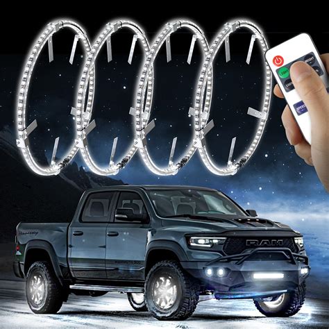 Amazon.com: UWDESY 4Pcs Double Side 15.5in LED White Wheel Ring Lights ...