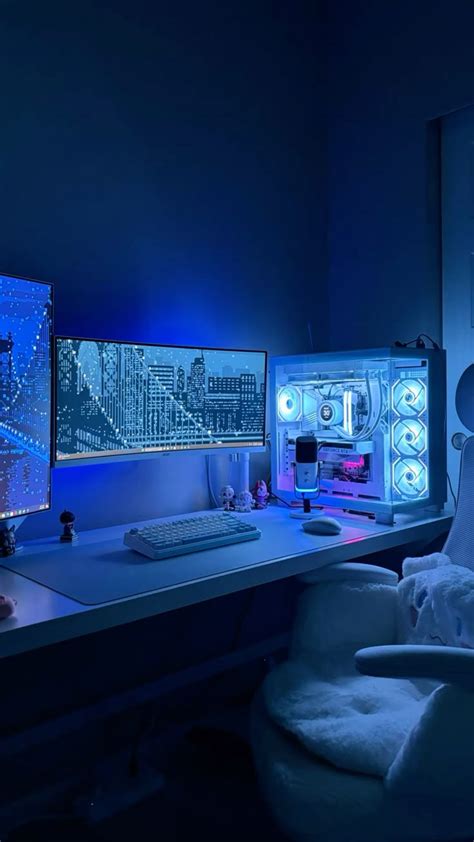 Image result for Nice PC Setups Withe Editing Blue Colour