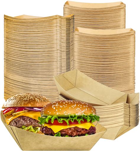 Amazon.com: MotBach 150 Pack 3LB Extra Large Paper Food Boat Trays ...