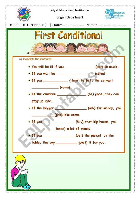 Image result for First Conditional Story Worksheet