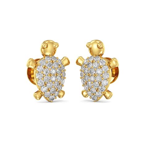 Joyalukkas 22k (916) Yellow Gold Stud Earrings for Girls : Amazon.in ...