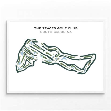 The Traces Golf Club, SC | Golf Course Map, Golf Map, Golfer Gift for ...
