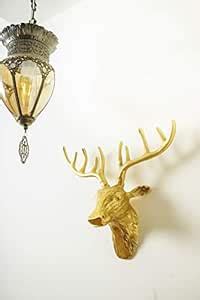 Casa Décor Handcrafted Aluminium Chrome Finish Reindeer Wall Decor ...