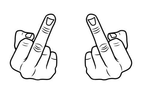 Middle Finger Svg Graphic by svgvectormonster · Creative Fabrica