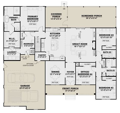 Modern Farmhouse Plan - 2,535 Square Feet, 4-5 Bedrooms, 3 Bathrooms ...