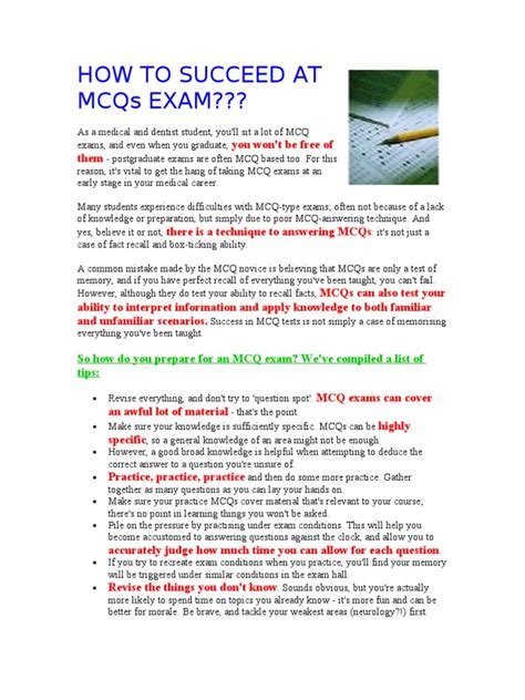 Image result for MCQ Test Tips