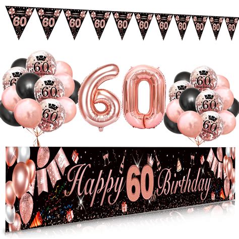Buy SWPEED 60th birthday decorations for women, 60th Birthday ...