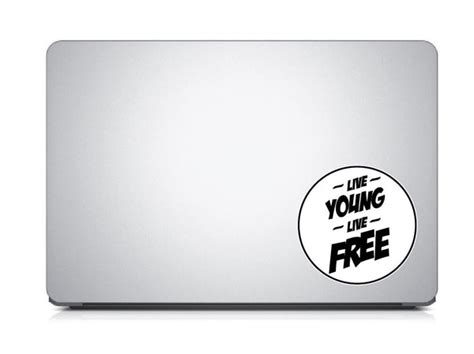 Live Young Live Free Laptop Sticker – Peacockride