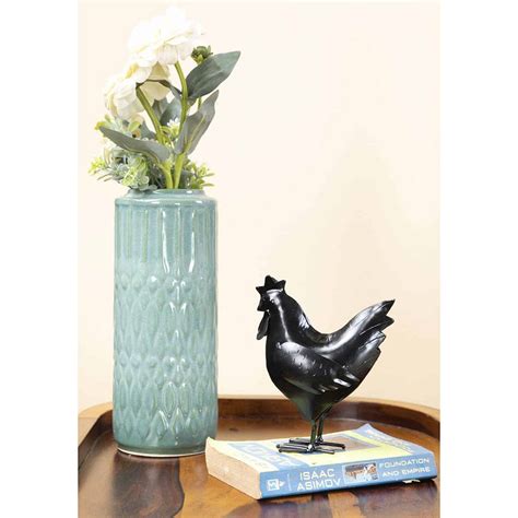 Buy Freedom Tree Karah Ceramic Vase (Jade Blue) Online