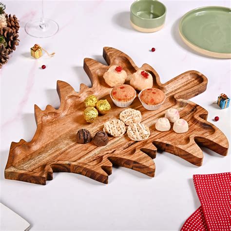 Christmas Tree Sustainable Wooden Platter Online - Premium Platter ...
