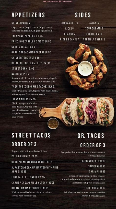 Online Menu of El Bracero Restaurant, Deep River, Connecticut, 06417 ...