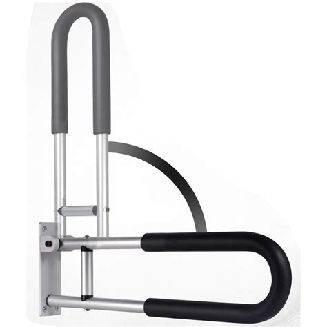 MOMISY Wall Mounted Flip up/Folding Aluminum Grab Bar Rails 23.6 Inch ...