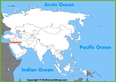 Lebanon location on the Asia map