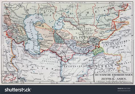 Map Of Central Asia 19Th Century