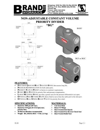 All BRAND HYDRAULICS catalogs and technical brochures