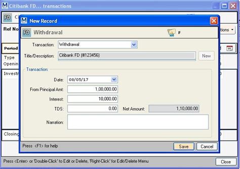 How do I enter accrued interest and TDS of my FD in accounts ...