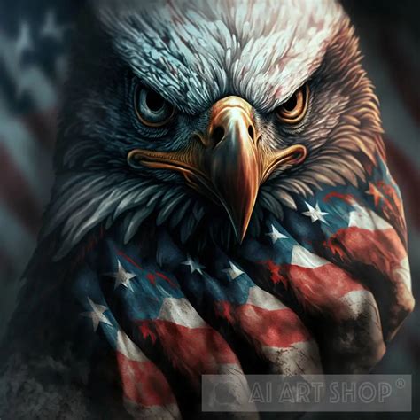 American Flag Eagle Logo