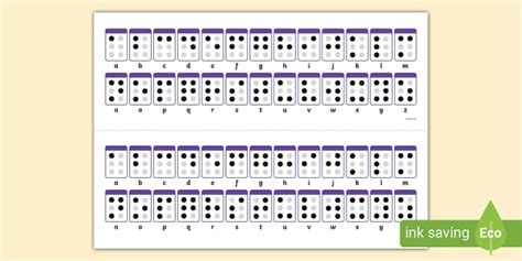 Braille Alphabet Strips (teacher made) - Twinkl