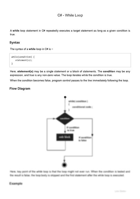 C# Code Loop Statement 的图像结果