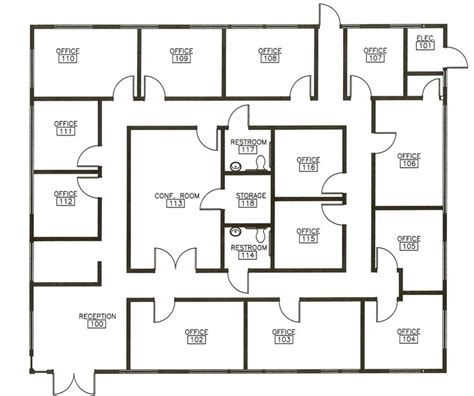 Large Office Floor Plan 的图像结果