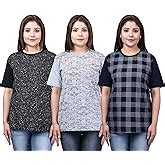 Buy SHAUN Women T-Shirt (104New3_$P_Pack of 3) at Amazon.in