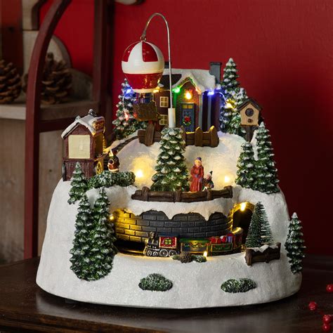 Amazon.com : Alpine Corporation Animated Christmas Village Holiday ...