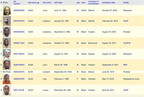 New Jersey Inmate Search