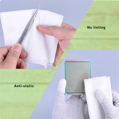 SCHOFIC 4 X 4 inch Polyester Spunlace Microfiber Lint Free Cleanroom W ...