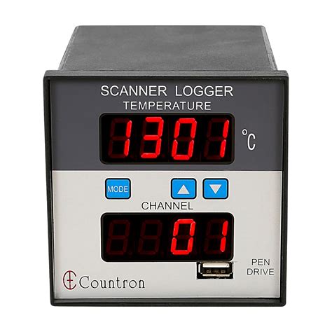 8 Channel Data Logger with direct USB Pen Drive storage for J/K/R/PT100 ...