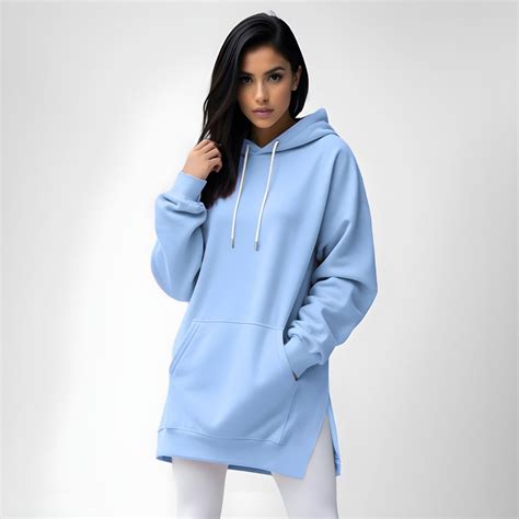 Women's Hoodie Dress - Casual Long Sleeve Pullover Sweatshirt Dress