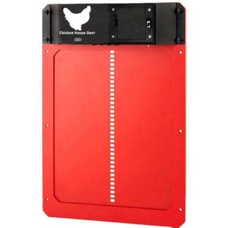 Porta Automatica Scorrevole Per Pollaio Con Sensore Luce E Timer - Telecomando, Compatibile Solare/Batterie, Luce Rossa/Verde!