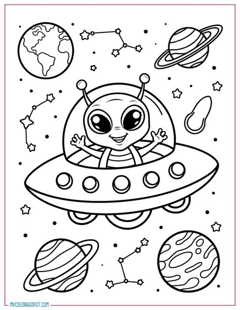 40+ Alien Coloring Pages for Out-of-This-World Fun – My Coloring Spot