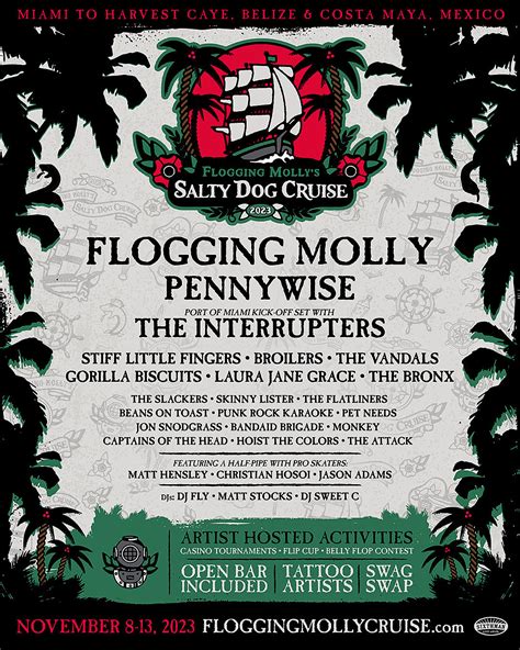 Flogging Molly reveals 2023 cruise lineup: The Interrupters, Stiff ...