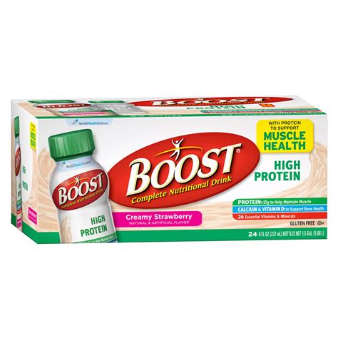 Boost High-Protein Drink, Strawberry, 24 pk./8 oz. | BJ's Wholesale Club