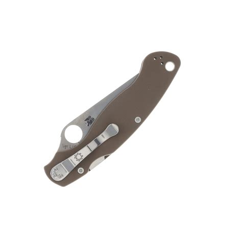 Spyderco Military 2 Sprint Run Brown G10 Folding Knife 4.0in CPM 15V ...