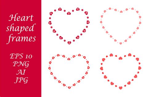 Cute Heart Shaped Frames Graphic by VikkiShop · Creative Fabrica